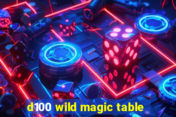 d100 wild magic table