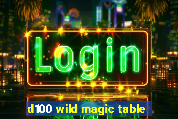 d100 wild magic table