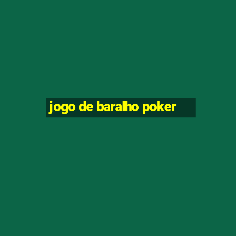 jogo de baralho poker