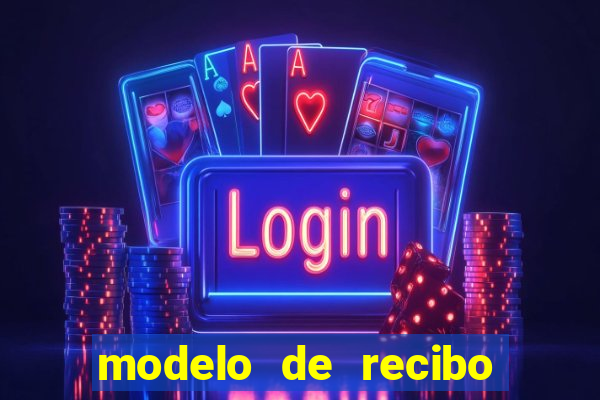 modelo de recibo de pagamento word