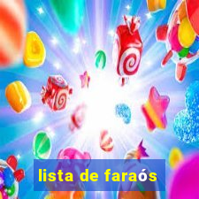 lista de faraós