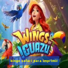 bingo safari para imprimir