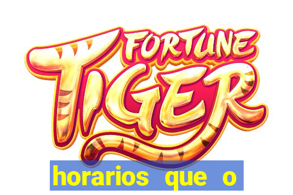 horarios que o fortune mouse paga