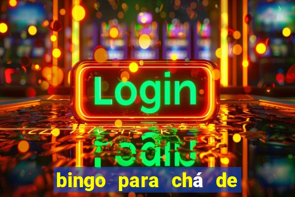 bingo para chá de bebê para imprimir grátis