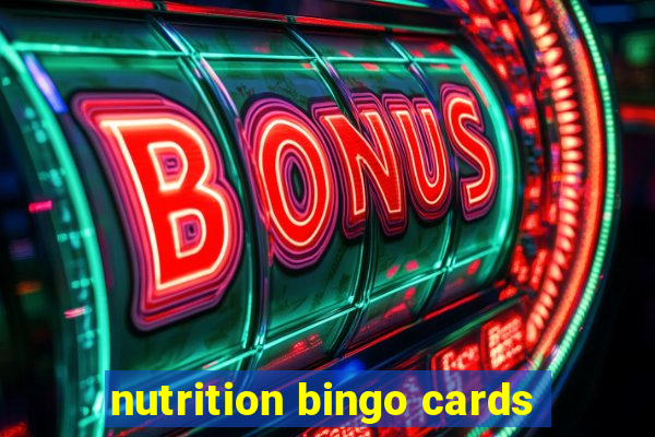 nutrition bingo cards