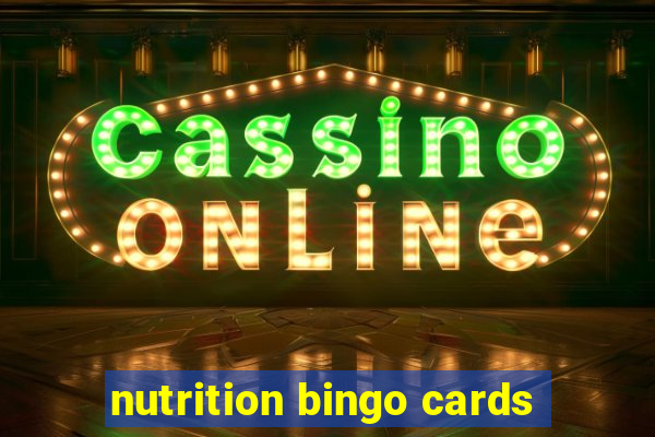 nutrition bingo cards