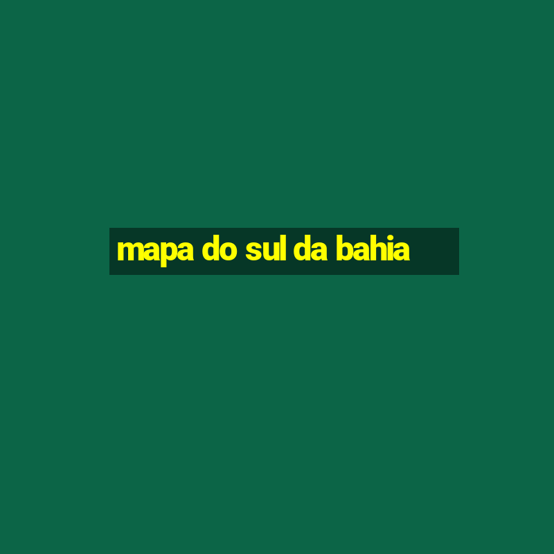 mapa do sul da bahia