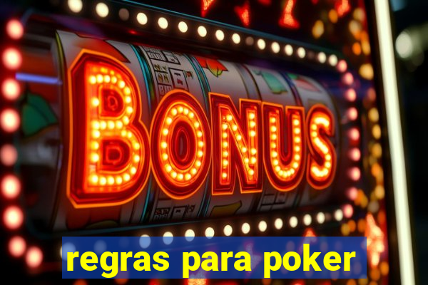 regras para poker