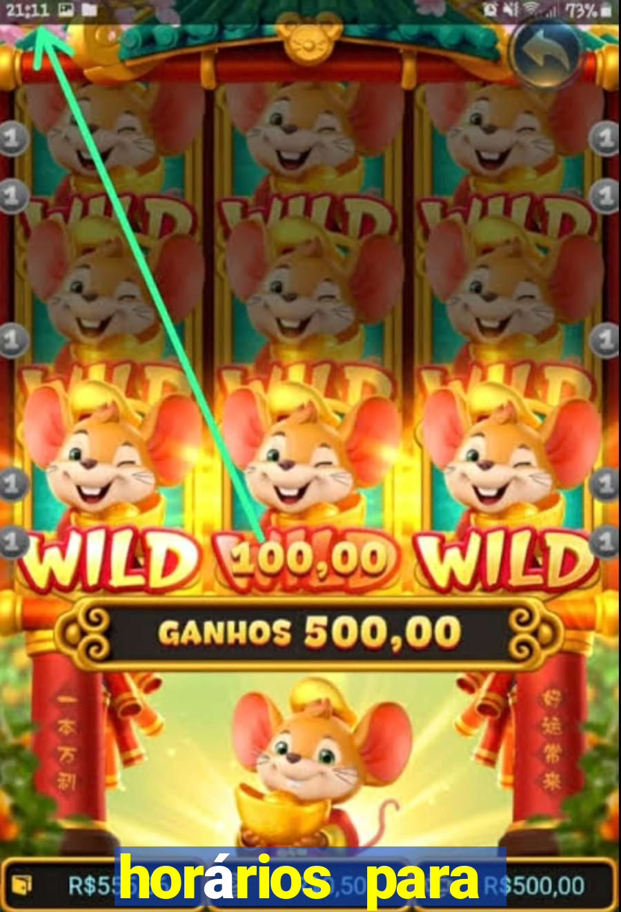 horários para ganhar no fortune tiger