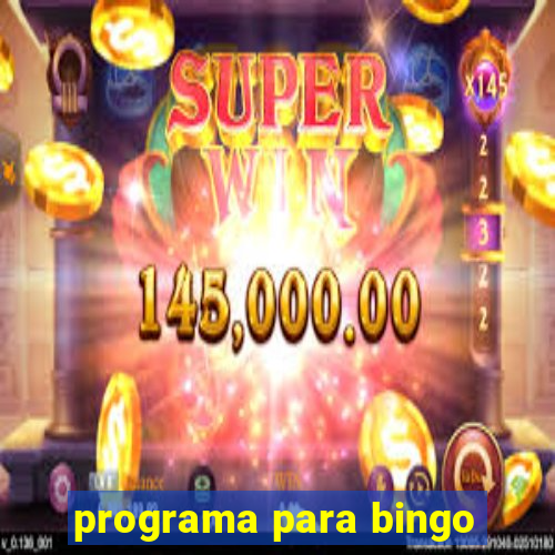 programa para bingo