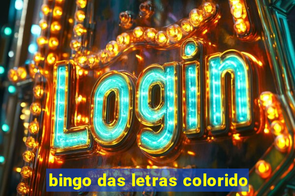 bingo das letras colorido