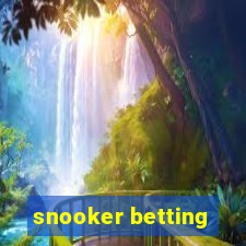 snooker betting