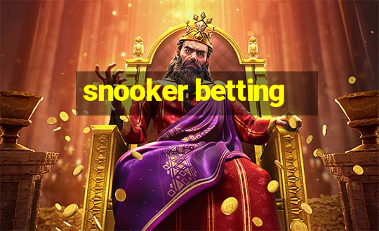 snooker betting