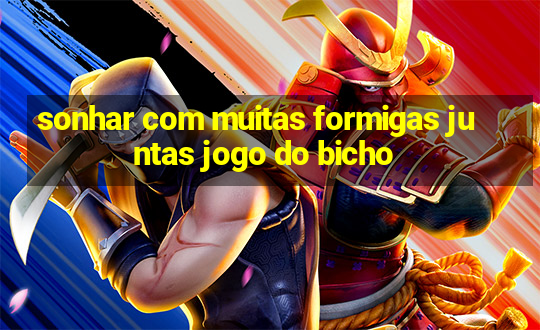 sonhar com muitas formigas juntas jogo do bicho