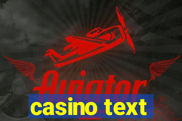 casino text