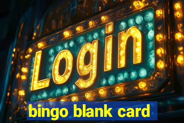 bingo blank card