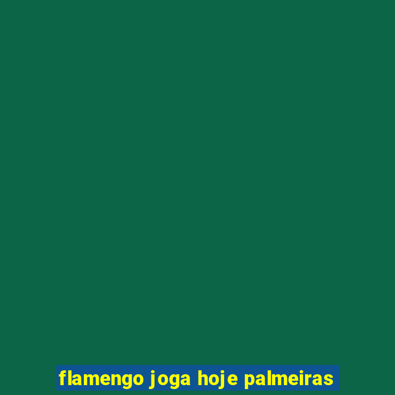 flamengo joga hoje palmeiras