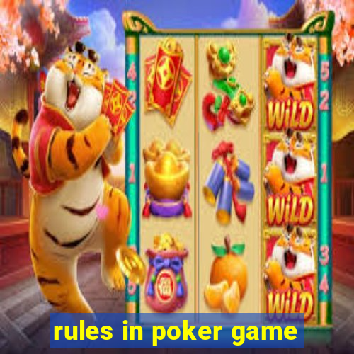 rules in poker game