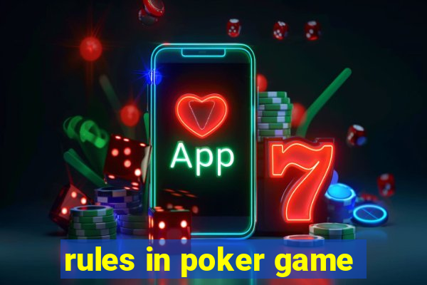 rules in poker game