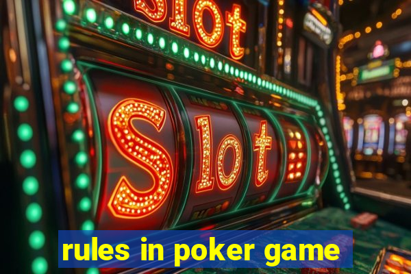 rules in poker game