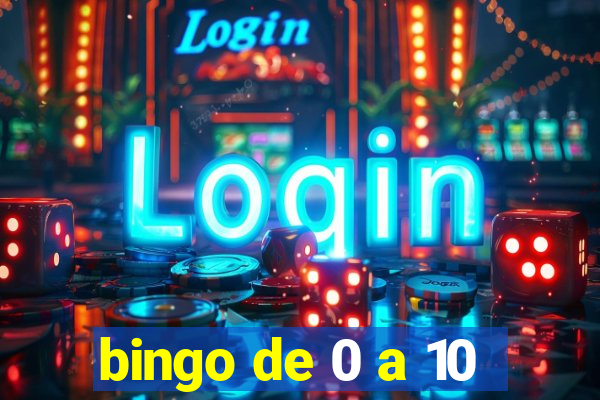 bingo de 0 a 10