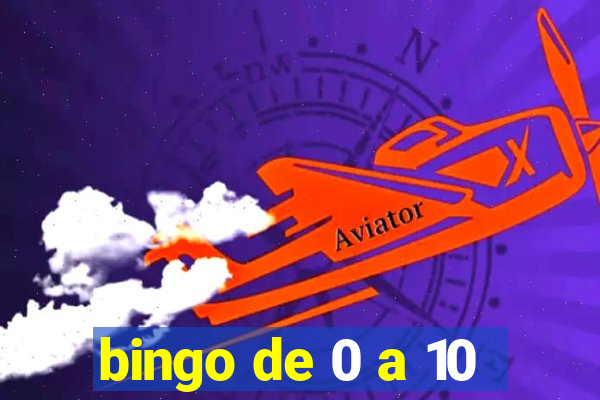 bingo de 0 a 10