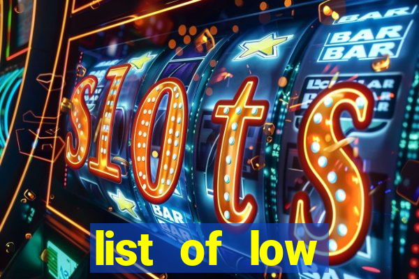 list of low variance slot machines