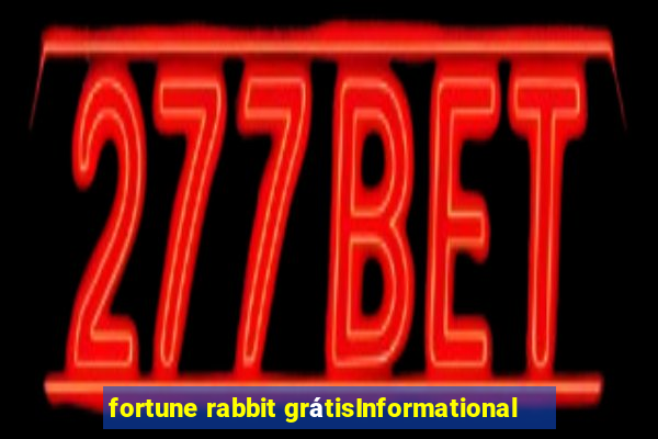 fortune rabbit grátisInformational