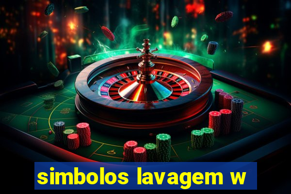 simbolos lavagem w