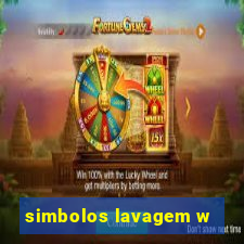 simbolos lavagem w