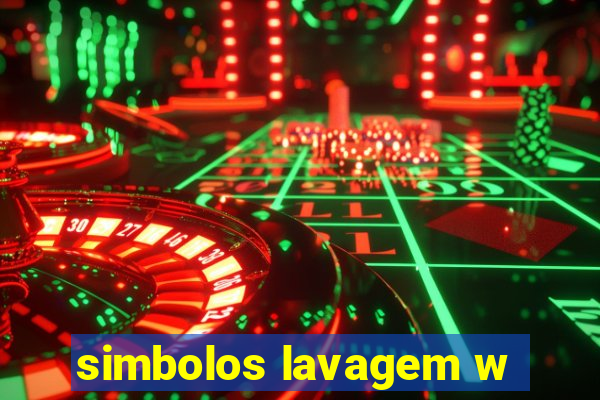 simbolos lavagem w