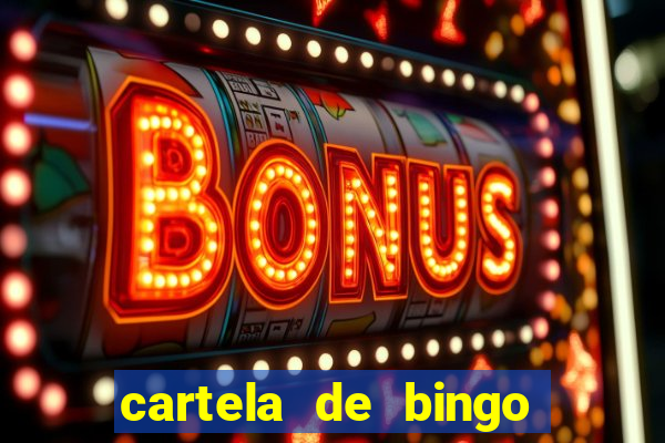 cartela de bingo de letras