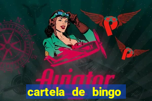 cartela de bingo de letras