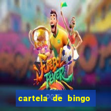 cartela de bingo de letras