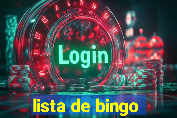 lista de bingo