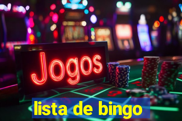 lista de bingo