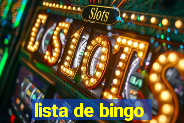 lista de bingo