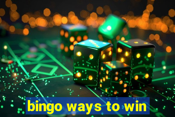 bingo ways to win