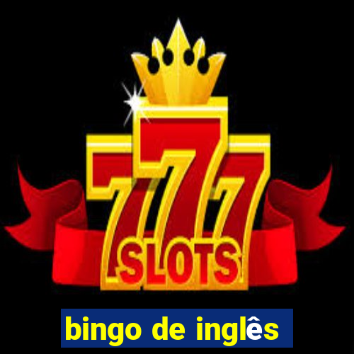 bingo de inglês