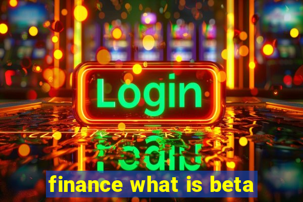 finance what is beta